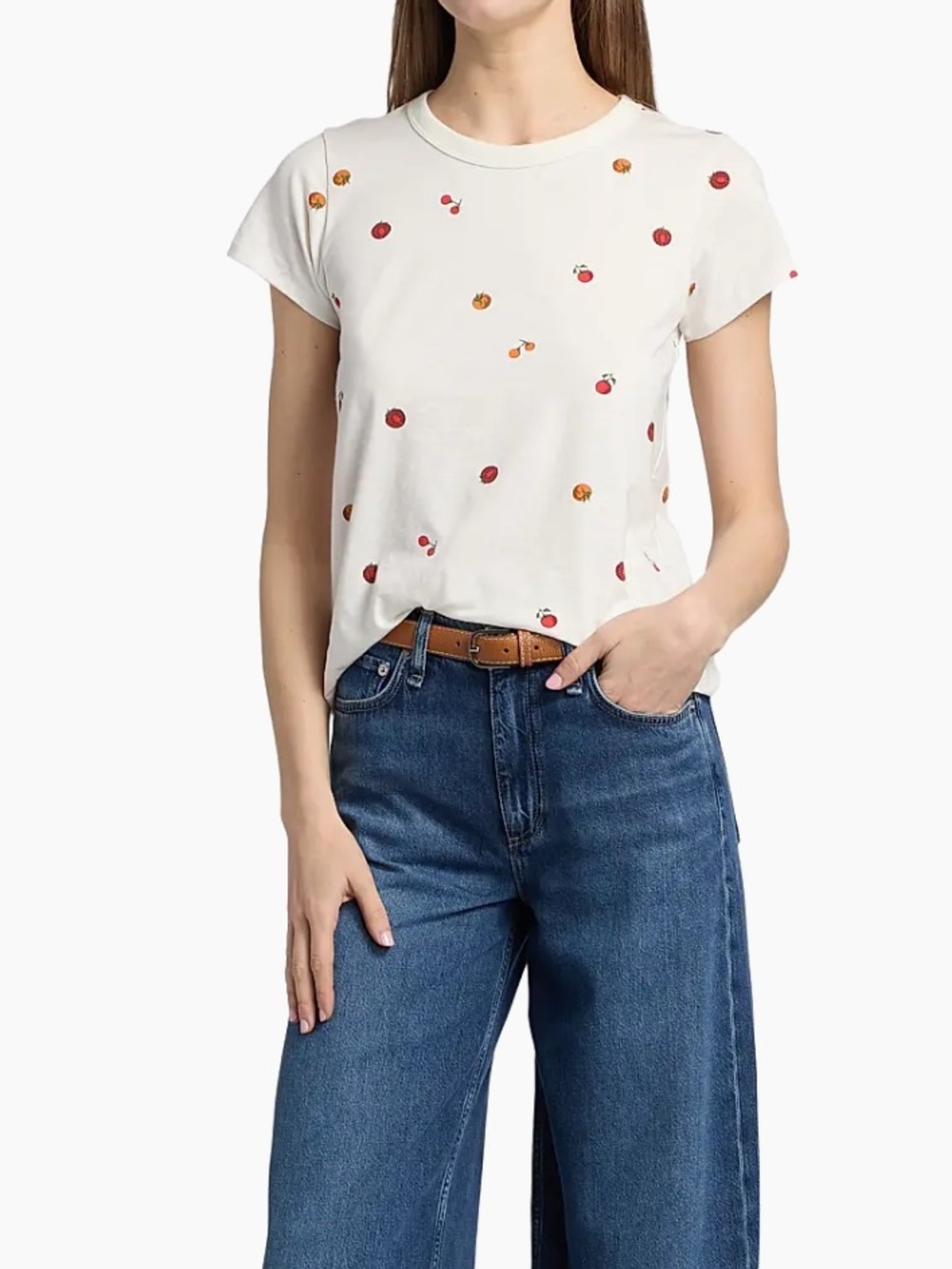 rag & bone Baby Tomato Pima Cotton Jersey T-Shirt